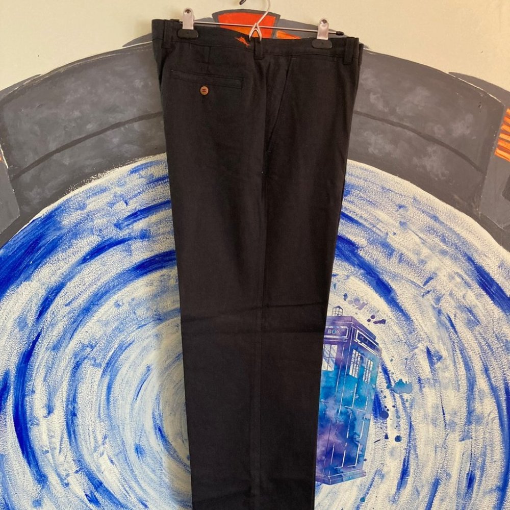 Tommy Bahama Bryant Flat Front Dress Pants Black Size 36/34